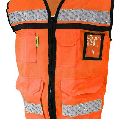 CHALECO JYRSA SR2090ANCRGD NARANJA CERRADO TIPO RESCATISTA DE ALTA VISIBILIDAD TL