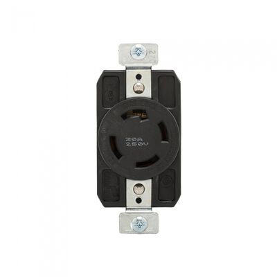 RECEPTCULO SENCILLO ARROW HART NEGRO HARTLOCK MEDIA VUELTA 3P4H 30A 3 250VCA NEMA L1530