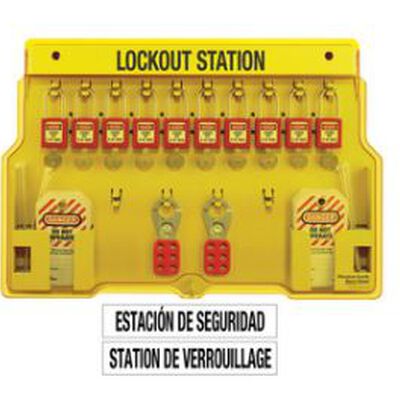 ESTACION MASTER LOCK DE BLOQUEO CANDADOS ETIQUETAS Y HASP 420