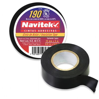 Cinta Aislante Grado Ul de Vinilo Navitek 191 81911900940 19mmx9.2m