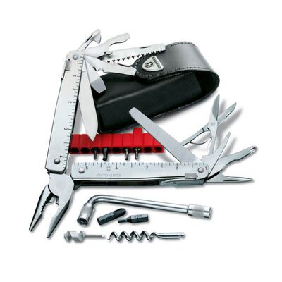 NAVAJA VICTORINOX DE ACERO CON TIJERASACACORCHO 38 USOS Y FUNDA DE NYLON
