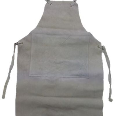 MANDIL DE CARNAZA CREFUERZO ABDOMINAL 42 CM ANCHO DEL PECHO X 90 CM DE LARGO X 60 CM ANCHO DE CADERA CORREAS OJILLOS Y REMACHES METALICOS