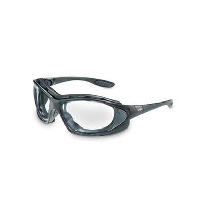Lente Uvex Seismic de Policarbonato Armazon Negro Mica Clara Antiempanante Hydroshield CBanda Resistente a la Flama
