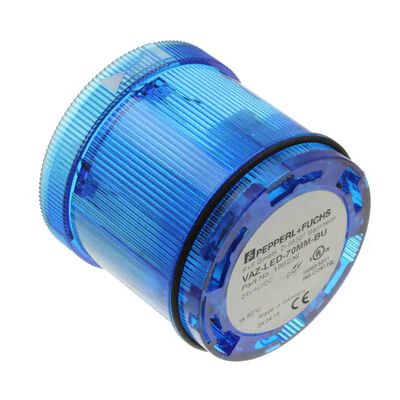 Segmento PepperlFuchs VazLed70mmBu de Luz Permanente Led de Pila Azul