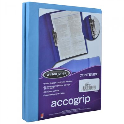 Carpeta Accogrip Wilson Jones P0967 Carta con Palanca Color Azul Claro