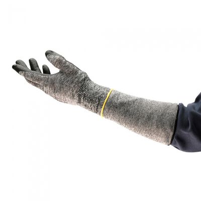 MANGA ANSELL HYFLEX NYLON GRIS CON DOBLE CAPA SIN SILICONA CAL 24 T18