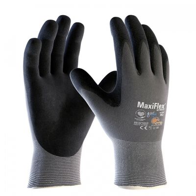 GUANTE ATG MAXIFLEX ULTIMATE DE NYLONLICRA CRECUBRIMIENTO EN PALMA DE NITRILO GRISNEGRO TM