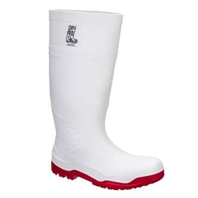 BOTA INDUSTRIAL DRY PRO PVC BLANCA SUELA ROJA CNITRILO ANTIDERRAPANTE SCASQUILLO T7