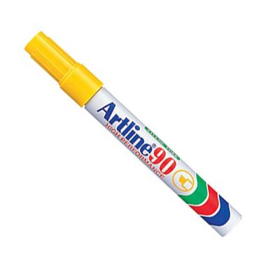 MARCADOR PERMANENTE ARTLINE EK90AM TINTA AMARILLO CON PUNTA DE CINCEL