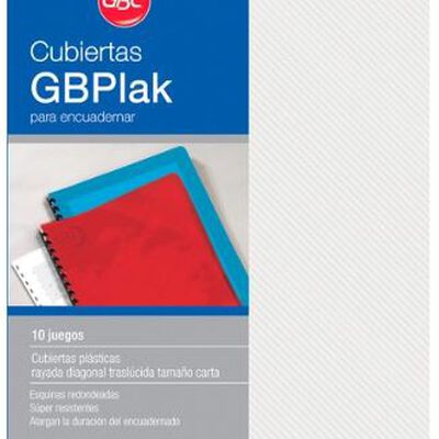CUBIERTA GBC P3555 OFICIO GBPLAK RAY CRISTAL C50