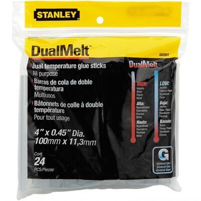PEGAMENTO STANLEY DUALMELT GS20DT EN BARRA DE SILIC&Oacute;N DE 4 IN X 0.45 IN BOLSA C24 PZAS
