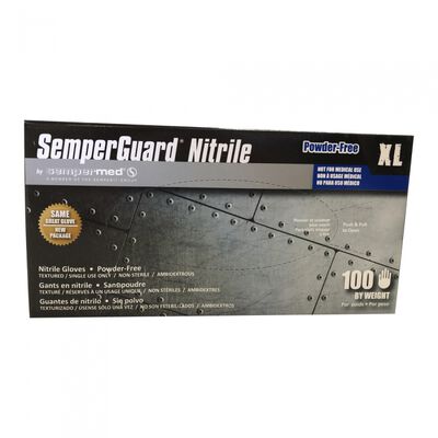 Guante Desechable Semperguard de Nitrilo Azul sin Polvo 4 Mil Dispenser C100 Pzas T-Xl