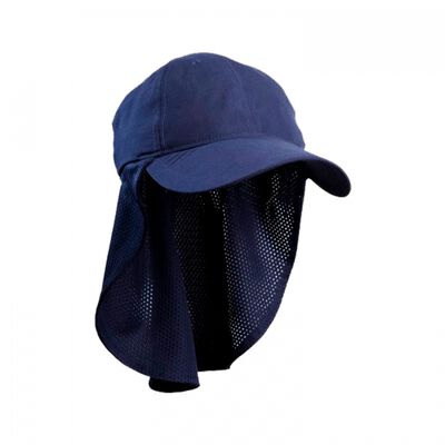 Gorra de Gabardina Azul Tipo Pescador CMalla Trasera