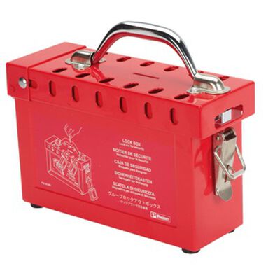 Caja de Bloqueo Panduit PCandados de Acero Inoxidable Rojo Cap 13 Candados