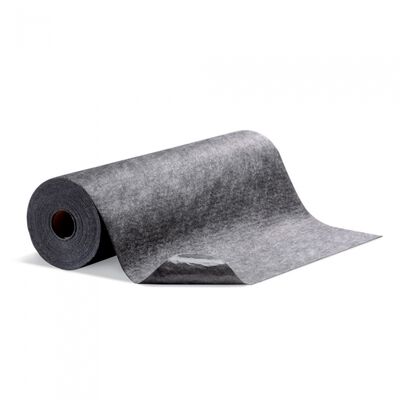 TAPETE ABSORBENTE NEW PIG DE POLIPROPILENO GRIS PPISO CON ADHESIVO DE 36 IN X 100 FT