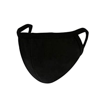 CUBREBOCA DE POLIESTER NEGRO TELA NO TEJIDA SINTETICA C20 FILTROS INTERCAMBIABLES UNITALLA