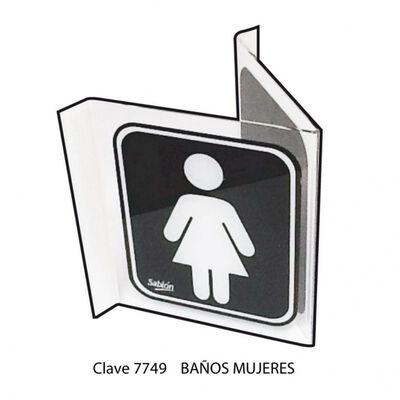 SENAL SABLON 7749 TRIANGULAR BAÑOS MUJERES AZUL  BLANCO