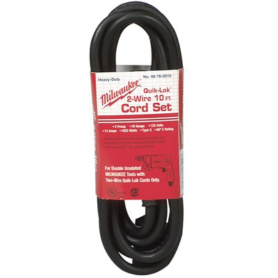 CABLE MILWAUKEE 48765010 10 FT 2 HILOS Y CAMBIO RAPIDO C 16