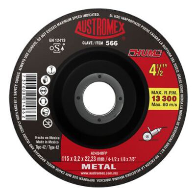 Disco Austromex 566 de Corte de Asbesto de 4 12 X 18 X 78 A24q4bfp  Disco Austromex 566 de Corte de Asbesto de 4 12 X 18 X 78 A24q4bfp