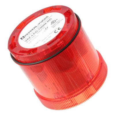 Segmento PepperlFuchs VazLed70mmRd de Luz Permanente Led de Pila Rojo