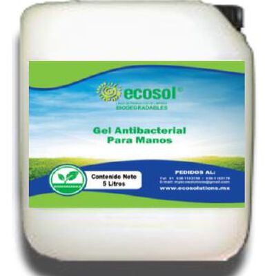 GEL ANTIBACTERIAL ECOSOL PARA MANOS DE 5 LTS