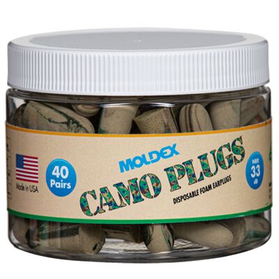 Camo Plugs® Tapones Auditivos Desechables - NRR 33dB - Moldex