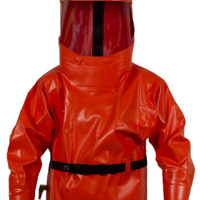 ESCAFANDRA STANDAR SAFETY TIPO CHAMARRA DE CPEPOLIESTER NARANJA CCAPUCHA SELLADA Y GUANTES DE NEOPRENO TL