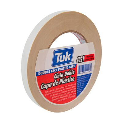 CINTA TUK 422106 TIPO 4021 DE POLIESTER BLANCO DOBLE CARA CADHESIVO DE HULERESINA DE 12 MM X 50 M