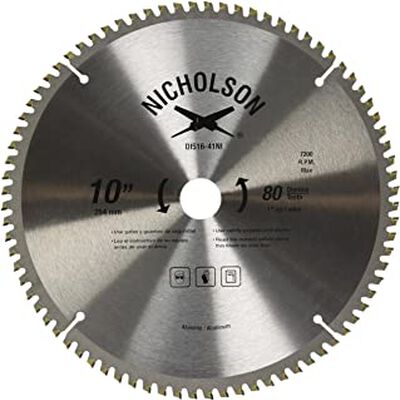 DISCO NICHOLSON DI51641NI SIERRA CARBURO ALUM 10 IN 80 DTS 1 IN