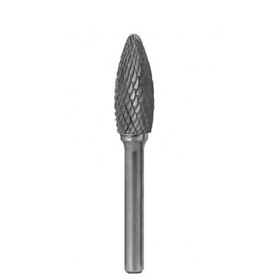 Lima Rotativa Cle Line C17578 de Carburo de Tungsteno Doble Corte en Forma de Arbol con Punta