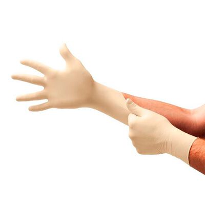 GUANTE ANSELL MICROFLEX DIAMOND GRIP PLUS DE LATEX NATURAL LIBRE DE POLVO C/100 PZAS T-M