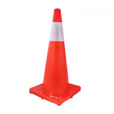 Cono HVis para Control Vehicular de Pvc Naranja 90 Cm de Altura con Cinta Reflejante 15 Cm