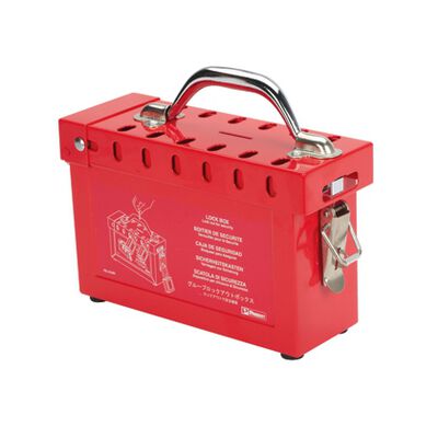 Caja de Bloqueo Panduit PCandados de Acero Rojo Cap 13 Candados