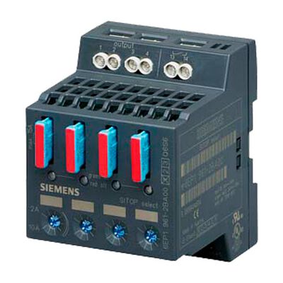 MODULO DE DIAGNOSTICO SIEMENS 6EP19612BA00 DE 4 CANALES ENTRADA: DC 24 V40 A SALIDA: DC 24 V4X 10 A UMBRAL AJUSTABLE 210 A