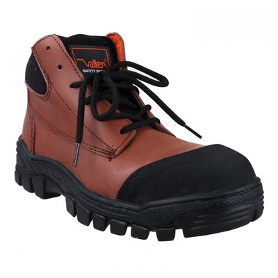 Zapato Vallen Borcegui Dielectrico Cafe CC Policarbonato con Suela Especial Antiderrapante T5