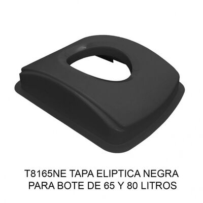 TAPA SABLON T8165NE ELIPTICA CESTO 6580L NEGRO