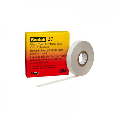 Cinta 3m 80012020352 27 de Fibra de Vidrio Blanco CAdhesivo Termoendurecible de Goma de 12 In X 66 Ft PMantenimiento El&iquest;Rico
