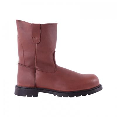 Media Bota Vallen Titanic sin Agujetas Cafe CC Acero Suela Pvc N 26