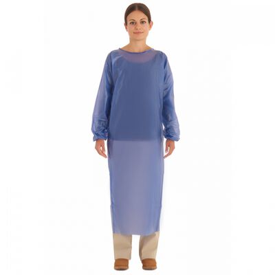 Mandil Tipo Bata de Vinil Azul Grosor de 6 Ml TS