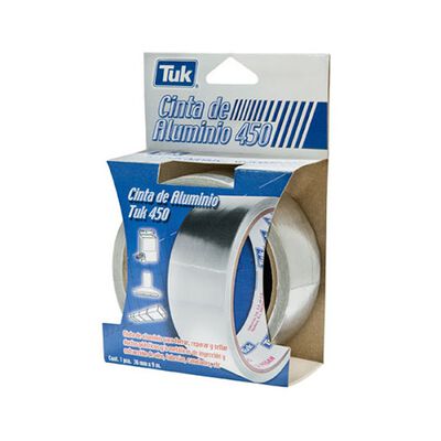 Cinta Tuk 450 de Aluminio PSuperficies Metalicas y Plasticas 36 Mm X 9 M