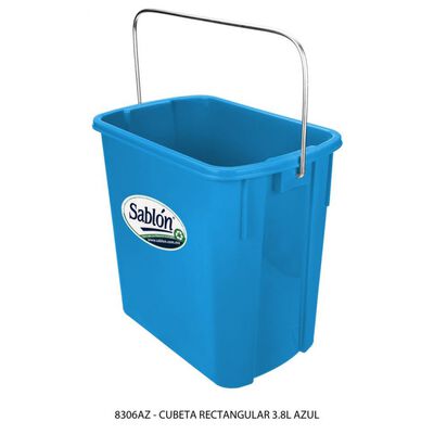 CUBETA SABLON 8306AZ RECTANGULAR 3.8L AZUL