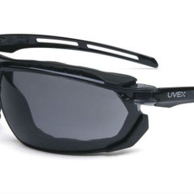 LENTE UVEX DE POLICARBONATO NEGRO MICA GRIS ANTIEMPANANTE