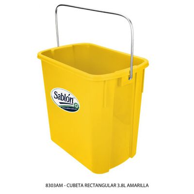 CUBETA SABLON 8303AM RECTANGULAR 3.8L AMARILLO