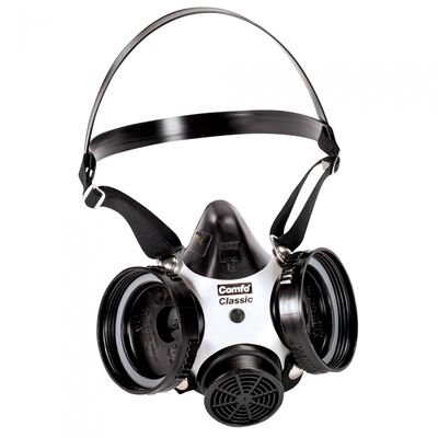 RESPIRADOR MSA COMFO CLASSIC MEDIA CARA DE SOFTFEEL HYCAR PDOBLE CARTUCHO TM