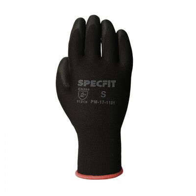 Guante Specfit de Poliester CRecubrimiento de Pu Negro TS