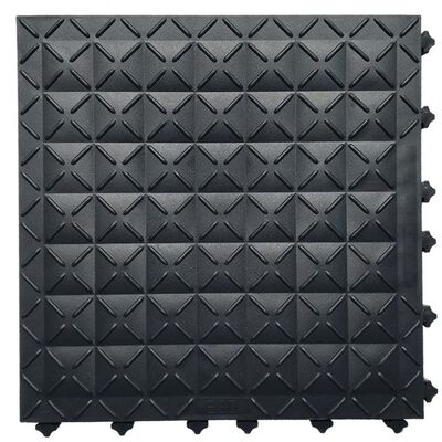 TAPETE ERGO ESD CERRADO DE PVC NEGRO 18 X 18 X 1 IN