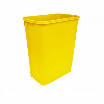 CESTO SABLON 8773AM DE PLASTICO AMARILLO CAPACIDAD DE 42 L SIN TAPA