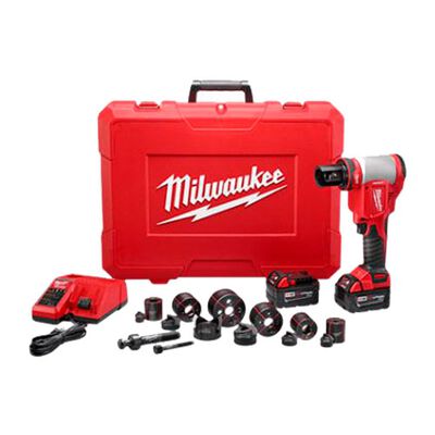 Kit Sacabocado Milwaukee Punch 12 In 2 In (2 Baterias de Capacidad Extendida M18 Redlithium y 1 Cargador)