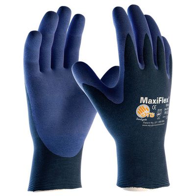 GUANTE PIP GTEK MAXIFLEX MICROESPUMA DE NYLON AZUL RECUBIERTOS DE NITRILO EN PALMA Y DEDOS DE PUNTO SIN COSTURAS TM