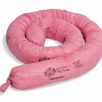 SALCHICHA ABSORBENTE NEW PIG DE POLIPROPILENO ROSA DE ACIDOS Y BASES QUIMICAS